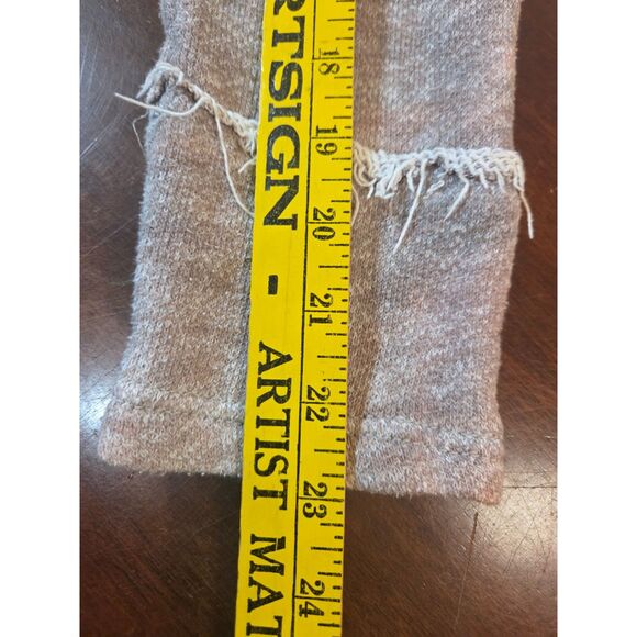 Free People Denim Jacket Size S/P French Vanilla Distressed Removable Hoodie - Picture 5 of 6